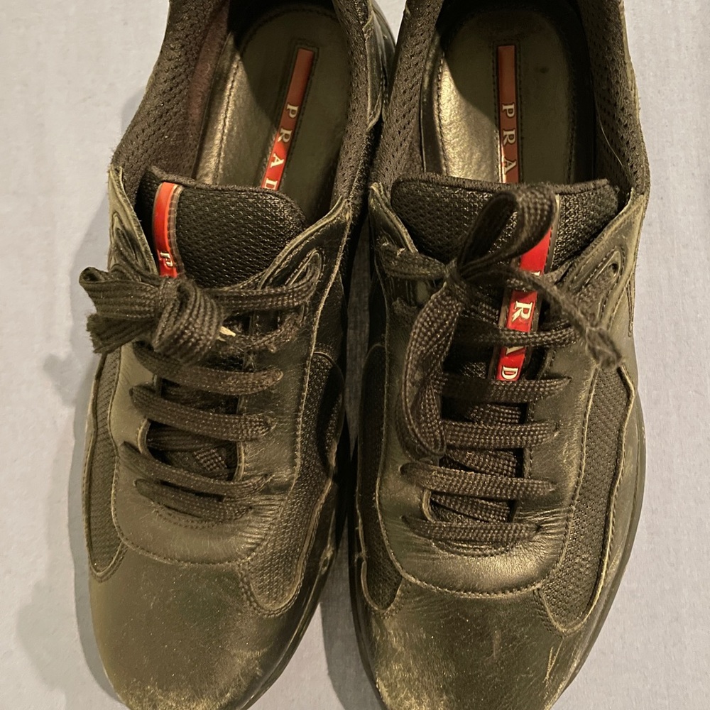 Used Prada America's Cup sneakers USA size 10.5 | Prada size 9.5